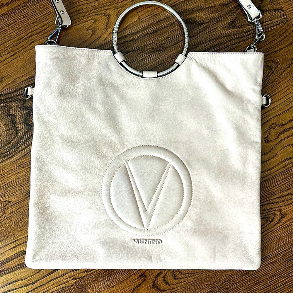 Valentino Large Beige Leather Tote